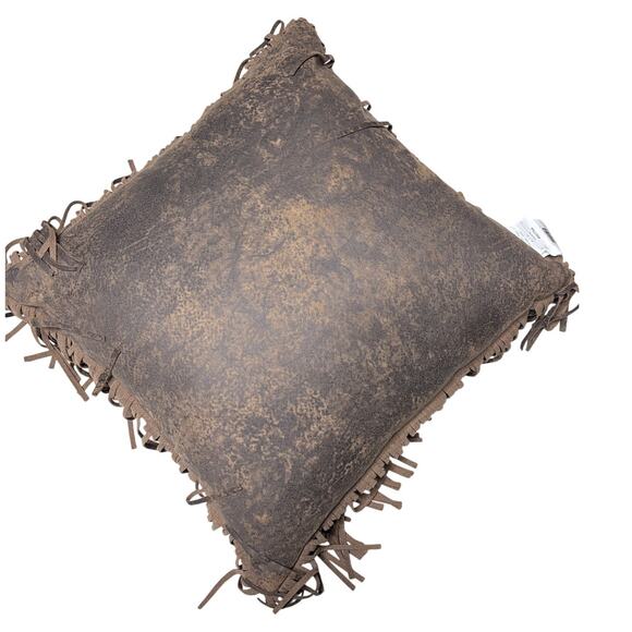 Western Faux Leather Suede Like Studded Pillows 18x18" - Picture 10 of 14
